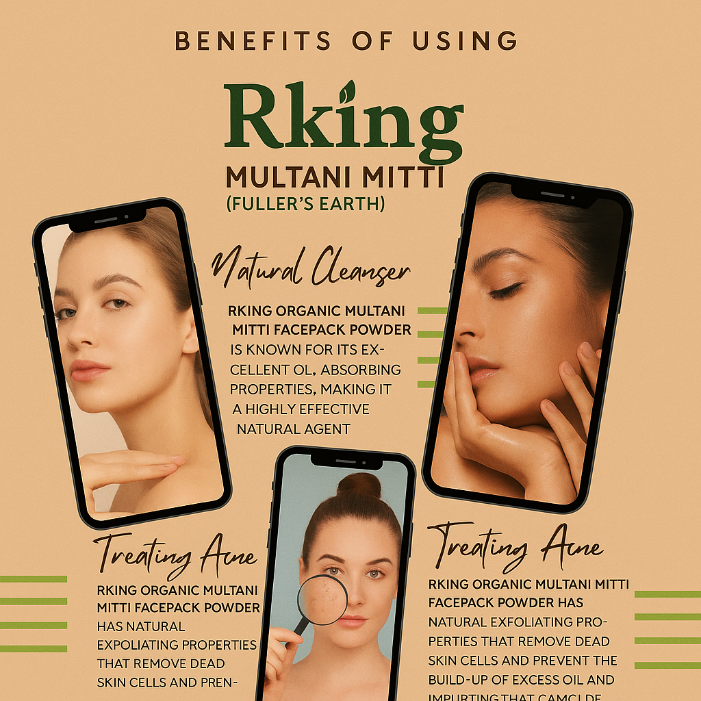 Rking Organic Multani Mitti Powder – 200g