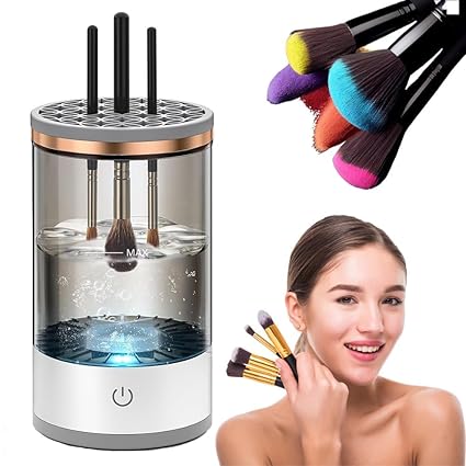 Make Up Brush Cleaner,Electric Brush Cleaner, USB Rechargeable Automatic Deep Cosmetic Cleaning Device