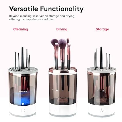 Make Up Brush Cleaner,Electric Brush Cleaner, USB Rechargeable Automatic Deep Cosmetic Cleaning Device